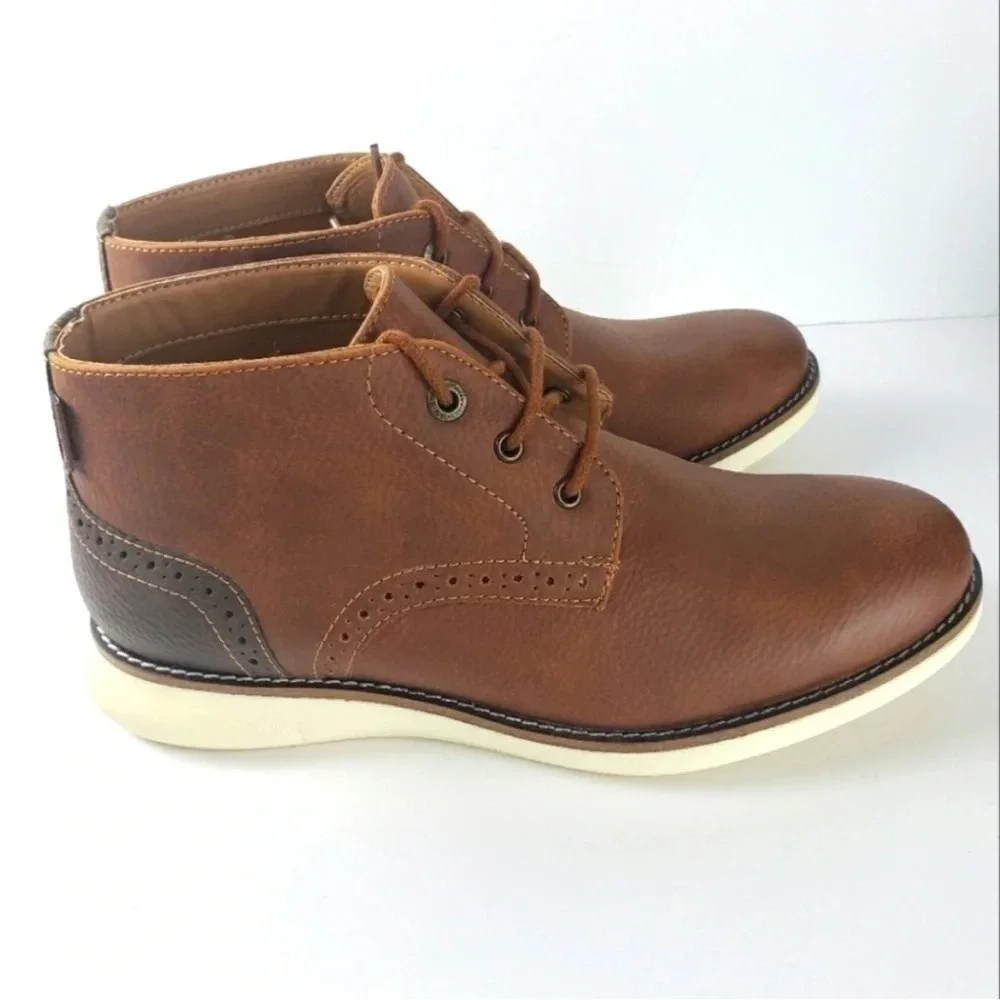 Bass Benson Chukka Boot Leather Shoe Size 11 brown lace up